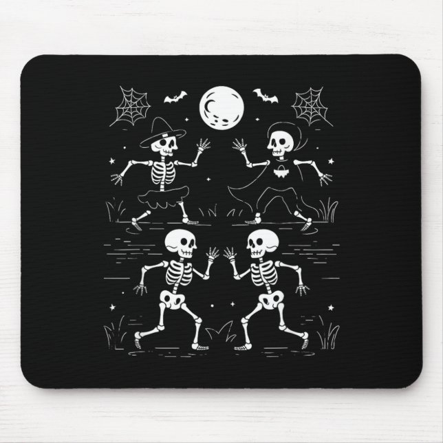 Mousepad Desafio de Dança dos Esqueletos Dançantes Hallowee (Frente)