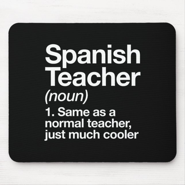 Mousepad Desafio De Definição De Professores Espanhol De By (Frente)