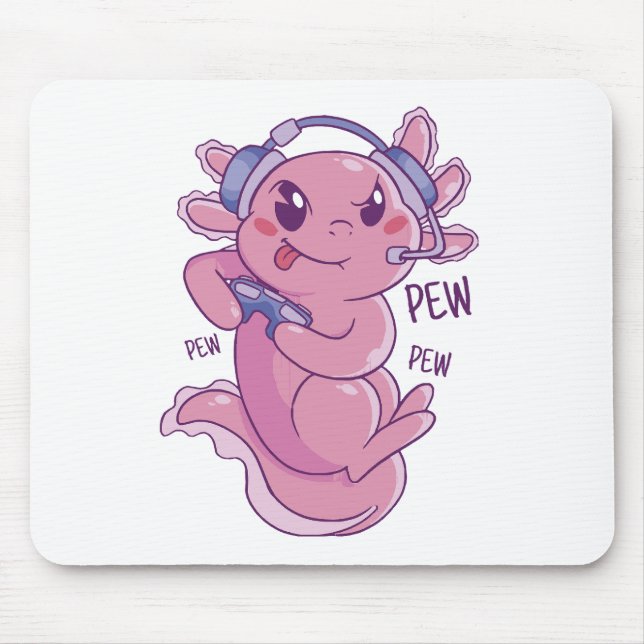 Mousepad Desafio de Jogador de Axolote Explosão (Frente)