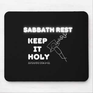Mousepad Descanso Sabá Mantenha-O Design Gráfico Sagrado