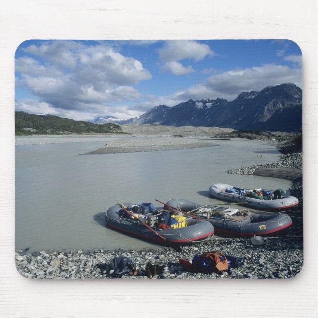 Mousepad Descendo o rio Alsek de rafting (Frente)
