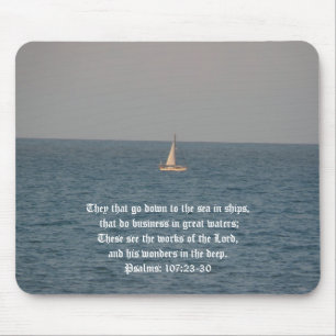 Mousepad Descer para o Mar em Citação de Bíblias