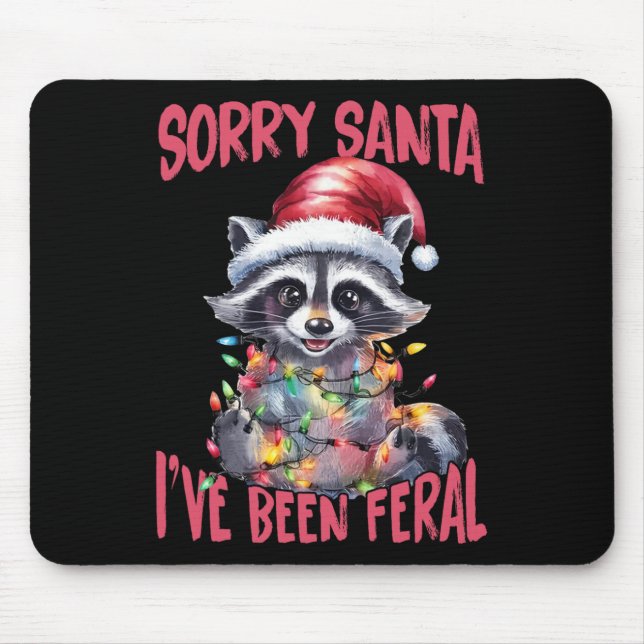 Mousepad Desculpe Papai Noel Eu Estive Feral Fun Meme de Gu (Frente)