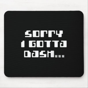 Mousepad Desculpe, tenho que correr Video Game Geometry Vid
