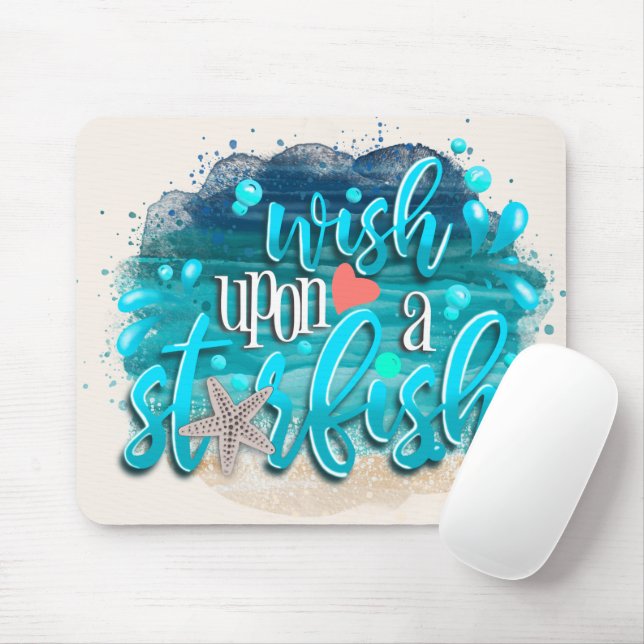 Mousepad Deseje com um Starfish (Com mouse)