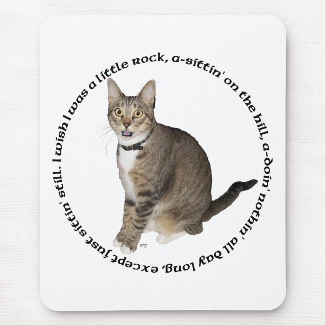 Mousepad Desejos de Gato Listrado (Frente)