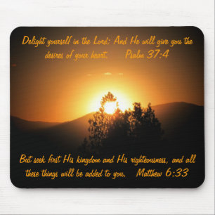 Mousepad Desejos de seus salmos e Matthew do coração