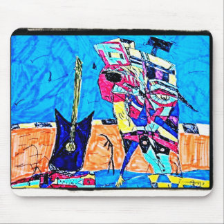 MOUSEPAD DESENHO ABSTRATO DE GUITARRISTA