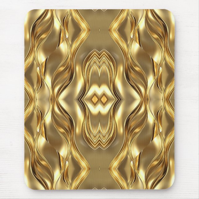 Mousepad Desenho abstrato dourado deslumbrante (Frente)