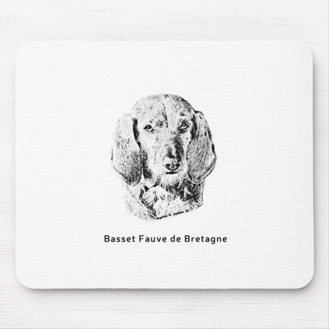 Mousepad Desenho Basset Fauve de Bretagne (Frente)