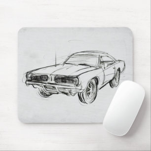 Mousepad Desenho clássico do carro IV