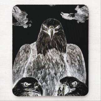 Mousepad Desenho da águia americana, inversão do desenho de