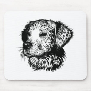 Mousepad Desenho da Cabeça Canina