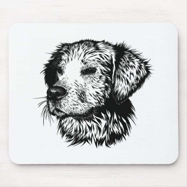 Mousepad Desenho da Cabeça Canina (Frente)