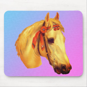 Mousepad Desenho da Cabeça do Cavalo de Arte Vintage