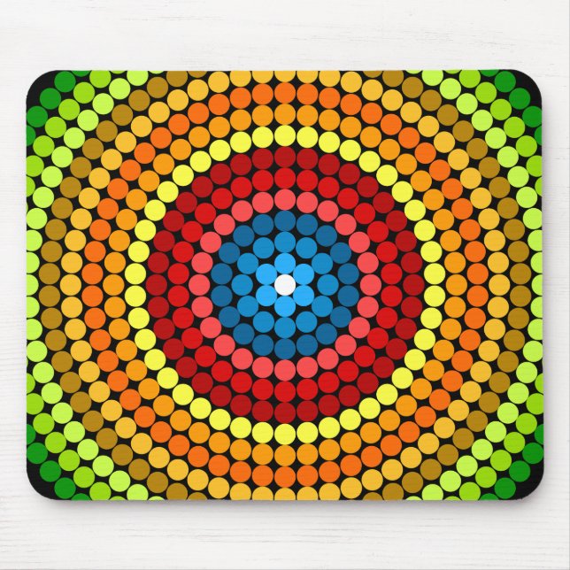 Mousepad Desenho de Arte Mandala Abstrata Pontilhada-65904 (Frente)