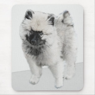 Mousepad Desenho De Cachorro De Keeshond - Arte De Cachorro