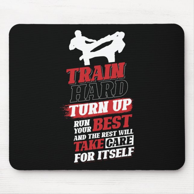 Mousepad Desenho de Cardio Kickboxing Para Kickboxer (Frente)