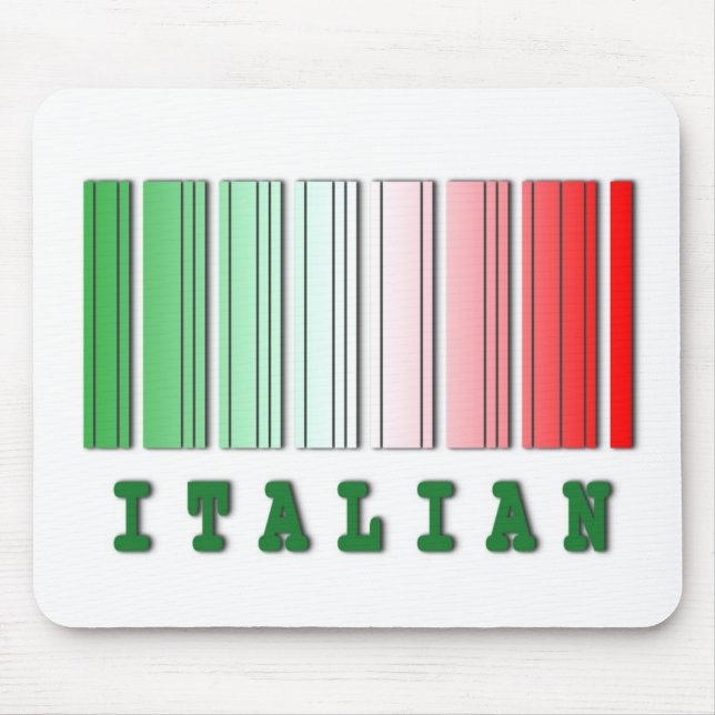 Mousepad desenho de código de barras italiano (Frente)
