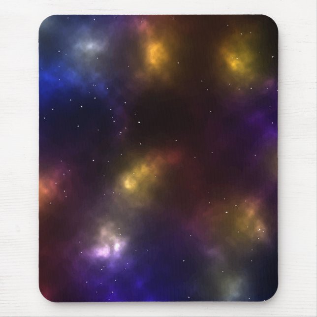 Mousepad Desenho de Constelações do Espaço Cósmico Abstrato (Frente)