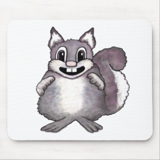 Mousepad Desenho de desenho animado de esquilo feliz