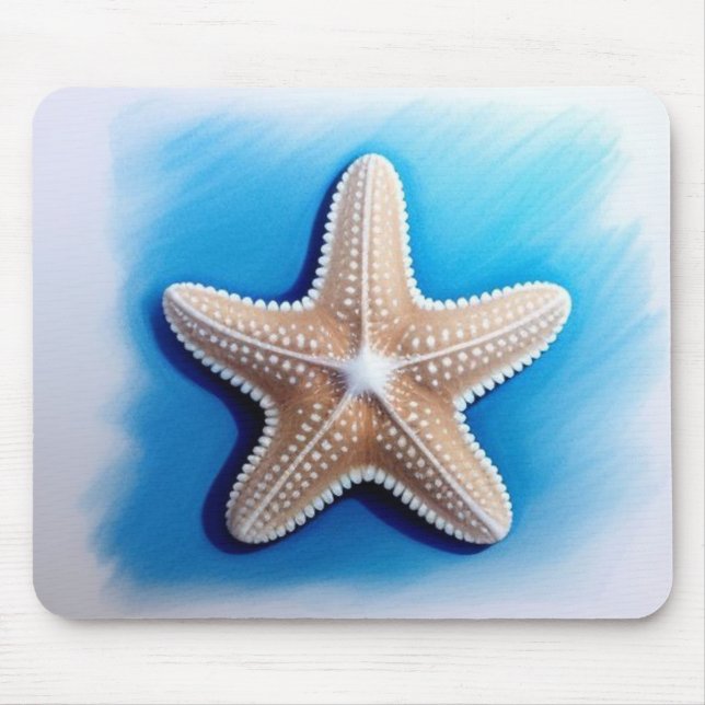 Mousepad Desenho de Estrela-do-Mar com Giz de Cera (Frente)