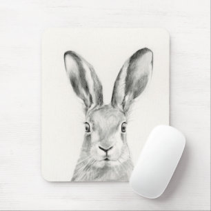 Mousepad Desenho de Lápis de Coelho
