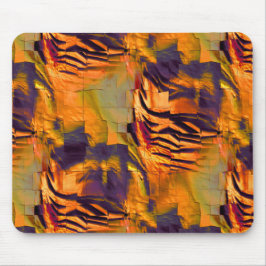 Mousepad Desenho de mosaico de abstrato, dourado rústico qu