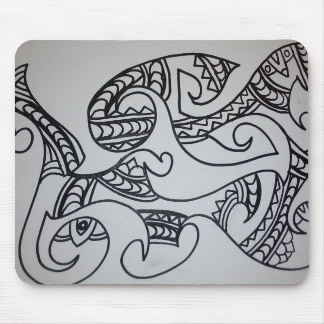 Mousepad desenho de Motivo Maori (Frente)