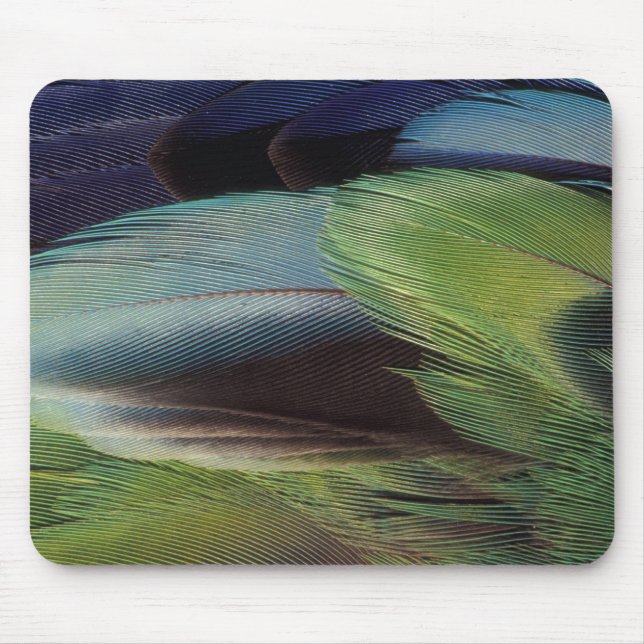 Mousepad desenho de padrão de pena de papagaio (Frente)