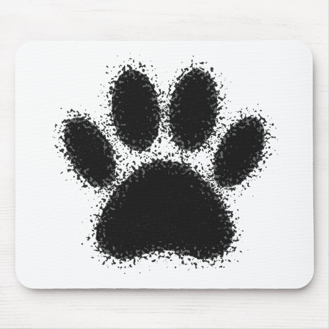 Mousepad Desenho de Pata Cão (Frente)