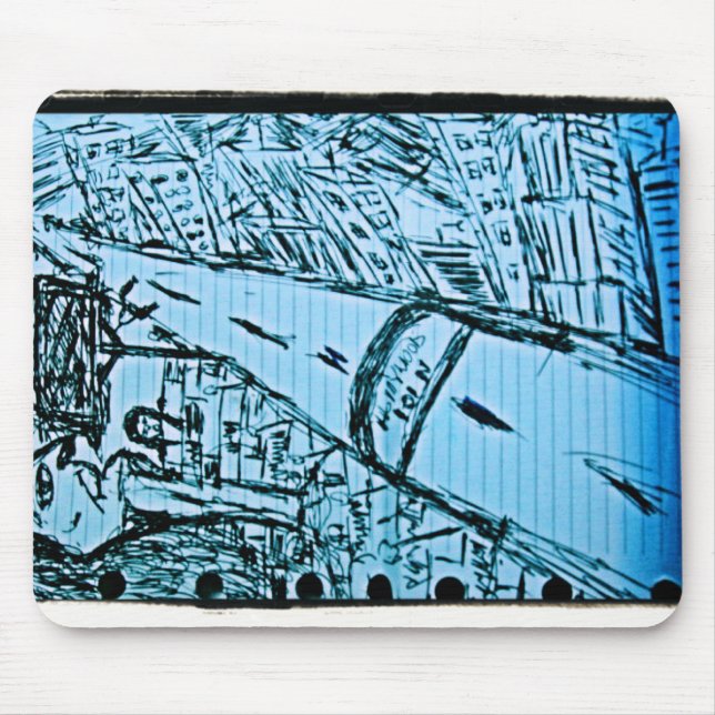 Mousepad desenho de ponto de fuga 2 (Frente)