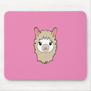 Mousepad Desenho de Rosto Llama Bonito