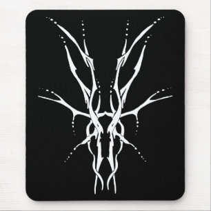 Mousepad Desenho de Tatuagem Tribal de Crânio de Veado - br