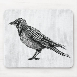 Mousepad Desenho De Tinta De Horror Branco E Preto Gótico R