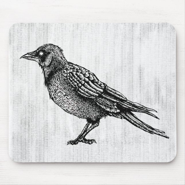 Mousepad Desenho De Tinta De Horror Branco E Preto Gótico R (Frente)