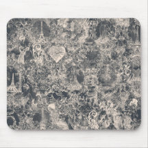 Desenho de Toile de Paris Preto Elegante