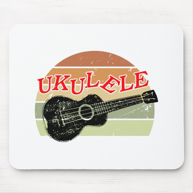 Mousepad Desenho Distinto Ukulele, Ultramarino (Frente)