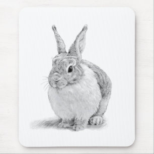 Mousepad Desenho do Lápis do Coelho Cortado