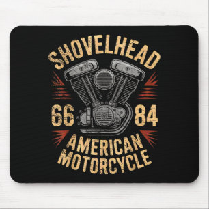 Mousepad Desenho do Motor Shovelhead Vtwin de Moto Hd Vinta