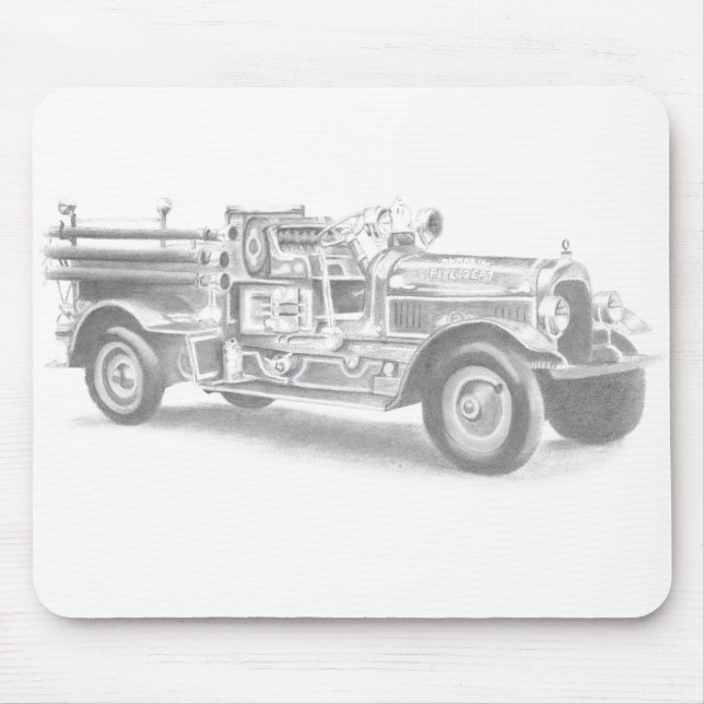 Mousepad desenho do vintage Firecaminhão (Frente)