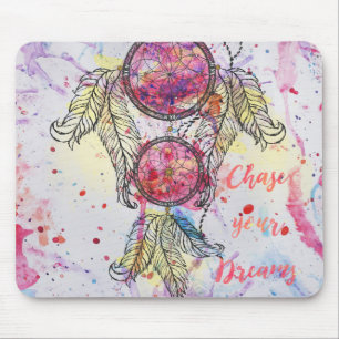 Mousepad Desenho em aquarela Dreamcatcher "Chase your Dream