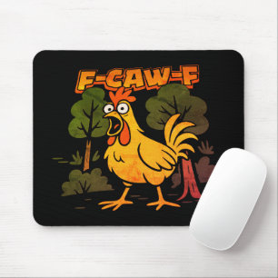 Mousepad Desenho Engraçado de Frango – Humor Animal de Dese