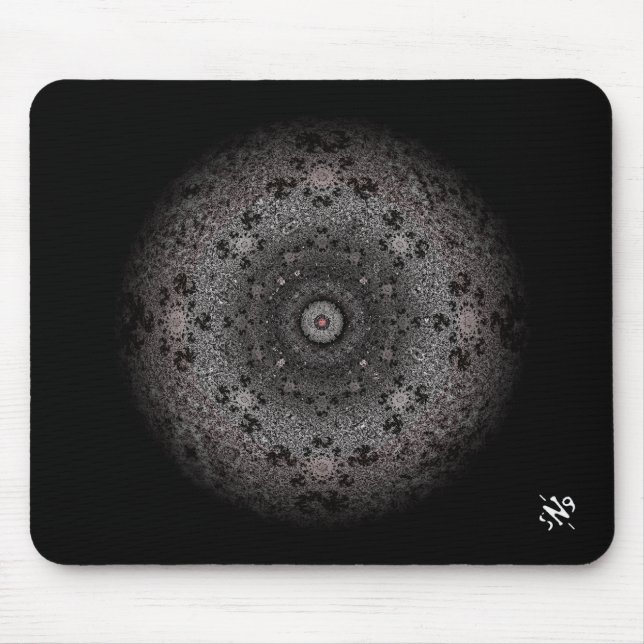 Mousepad Desenho escuro de uma forma ocular (Frente)
