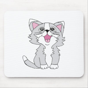 Mousepad Desenho Feliz de Gato Feliz, Aestésico, De Gato