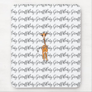 Mousepad Desenho girafa bonito, animais safari