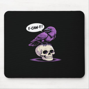Mousepad Desenho Gráfico de Crânio de Corvo com Humor de Ha