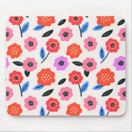 Mousepad Desenho Han de padrão de flores