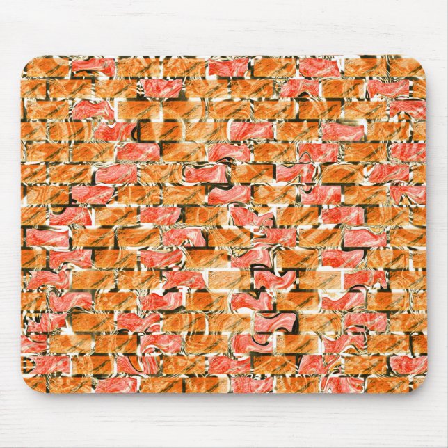 Mousepad Desenho no estilo tijolos com tom de brilho (Frente)