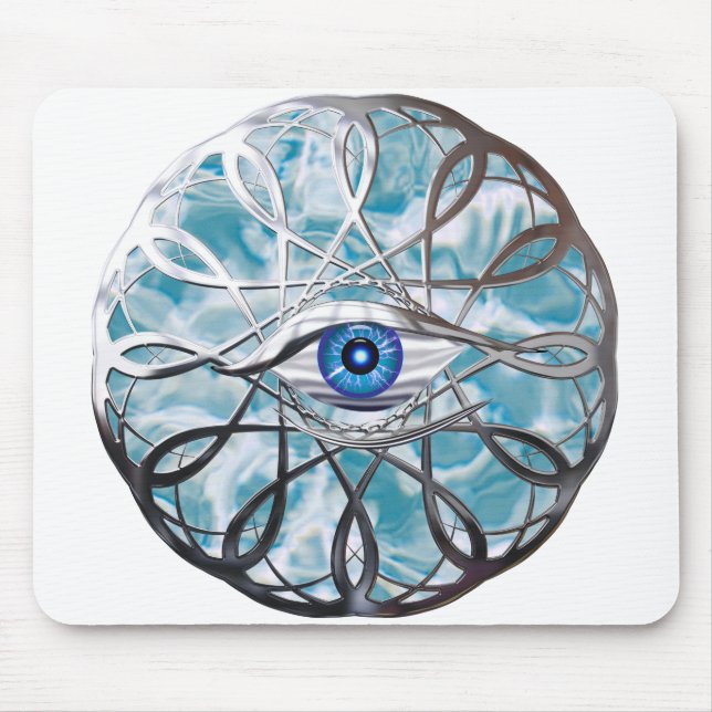 Mousepad Desenho Olho Místico Cromo (Frente)
